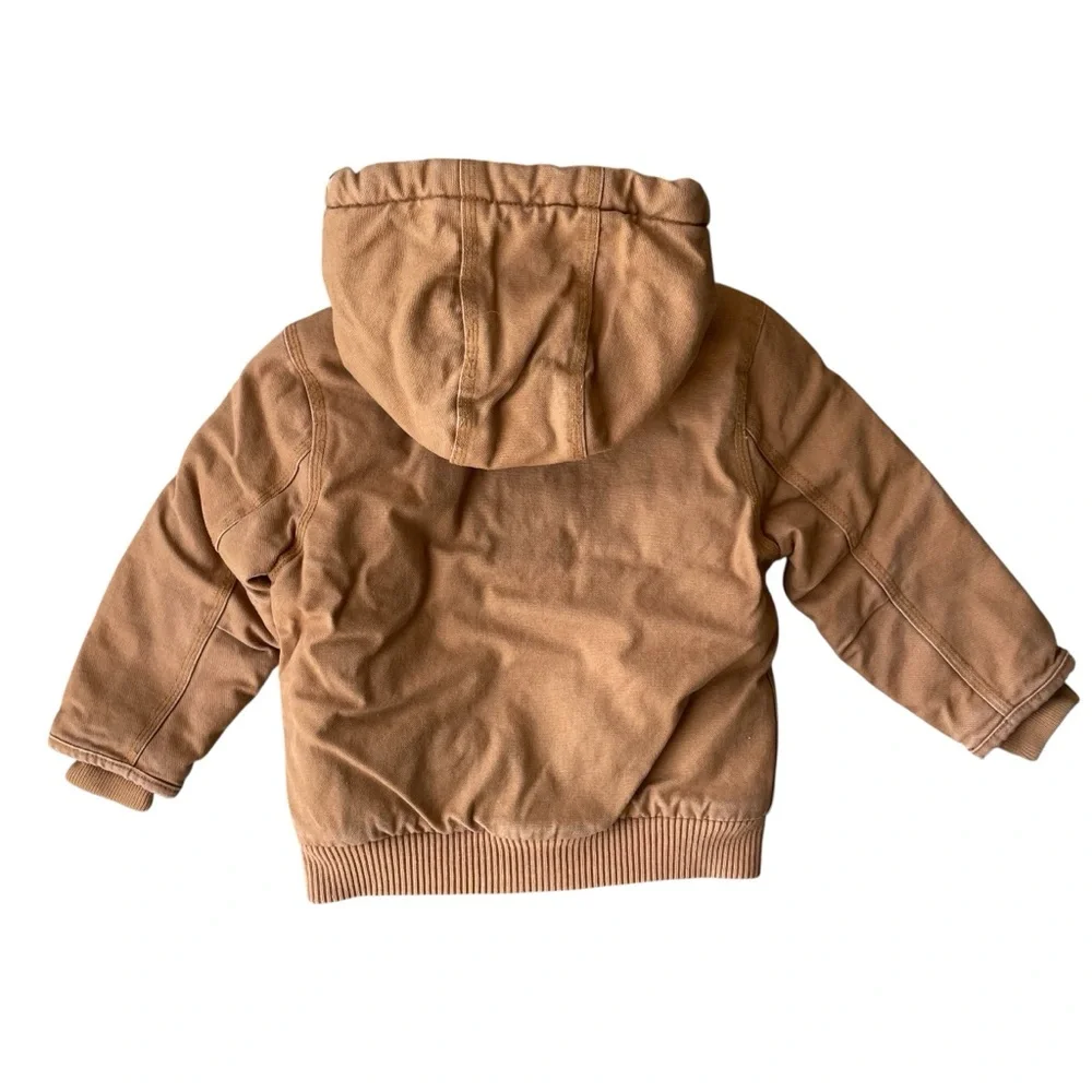 Carhartt Kids Tan Hooded Insulated Jacket Size 3T